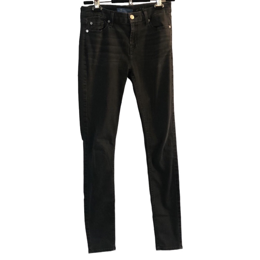 7 for All Mankind B(air) High Waisted Skinny Jeans. Dark Grey. Size 26
